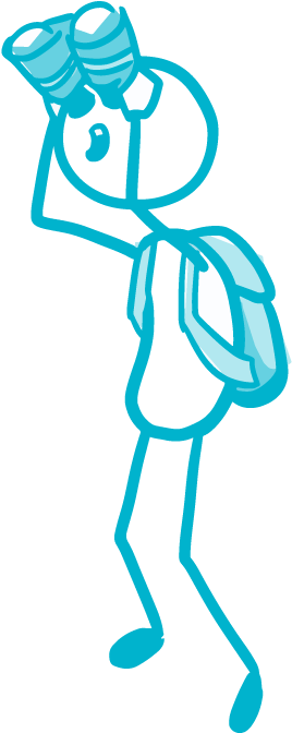 Explorer - Stick Person With Binoculars (542x714)