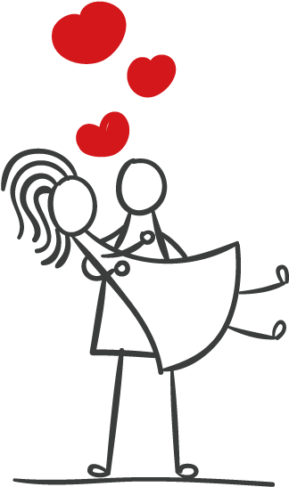 Stick Figure Couple Marriage - Stickman Couple Png (596x596)