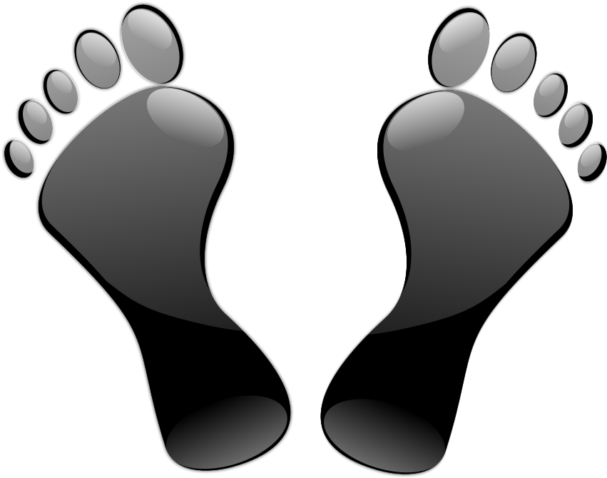 Snake Add Feet Clipart, Vector Clip Art Online, Royalty - Black Feet (900x704)