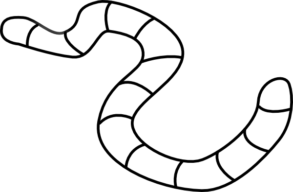 Add Favorite - Worm Black And White (600x395)