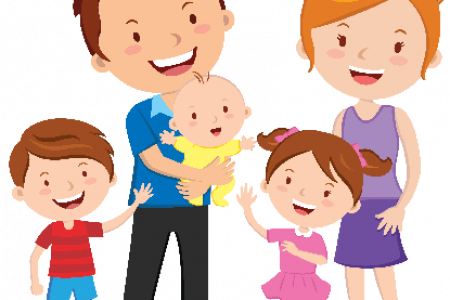 Clip Art Family Word Art Clipart Panda Free Clipart - Family Picture Cartoon (450x300)