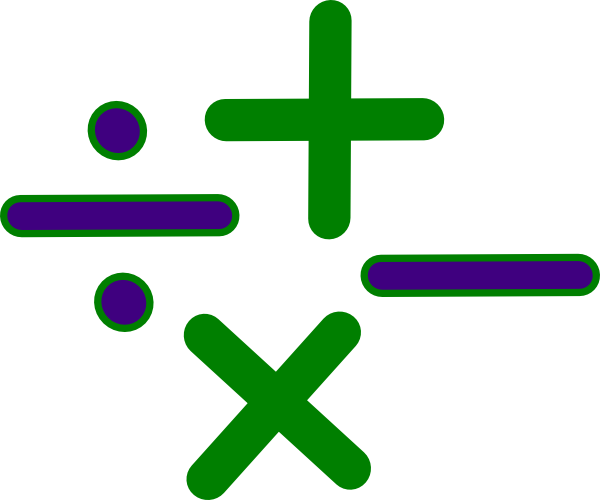 Math Signs Clip Art - Math Symbols Transparent (600x500)