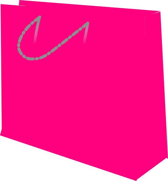 Bag Clip Art - Pink Shopping Bag Clipart (552x594)