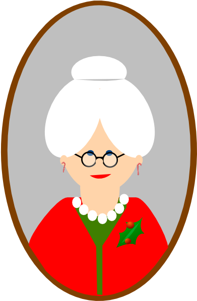 Santa Clause Clip Art Microsoft Keywords - Mrs Claus Cartoon Face (492x594)