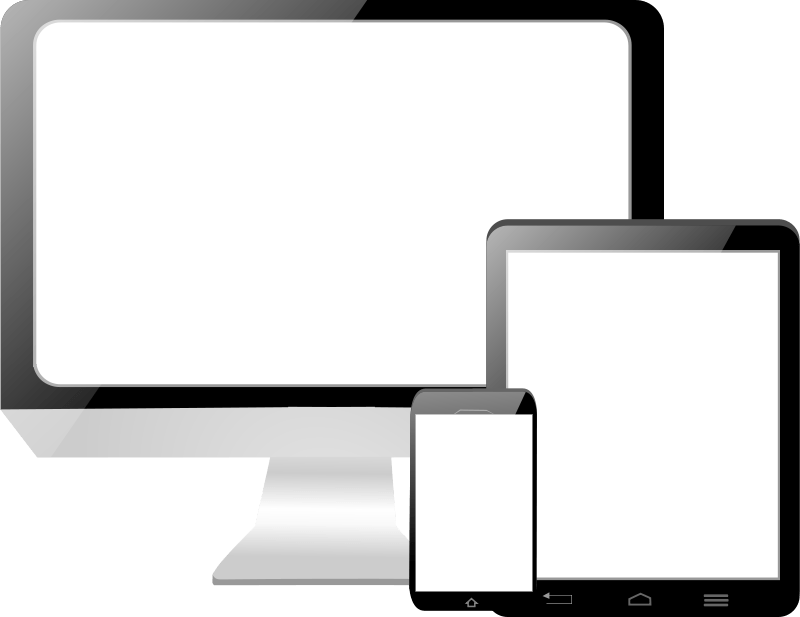 Puter Monitor Clipart - Computer Phone Tablet Clip Art (800x617)