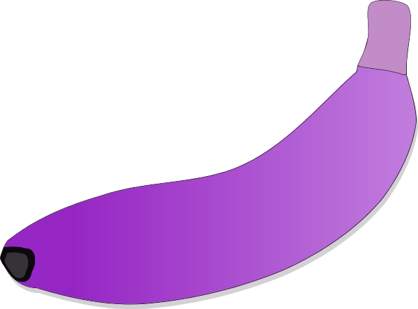 Funny Banana Pictures Clip Art - Purple Banana Clipart (600x444)