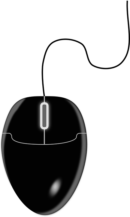 Dell Computer Mouse Clipart - Computer Mouse Vector Png (433x720)