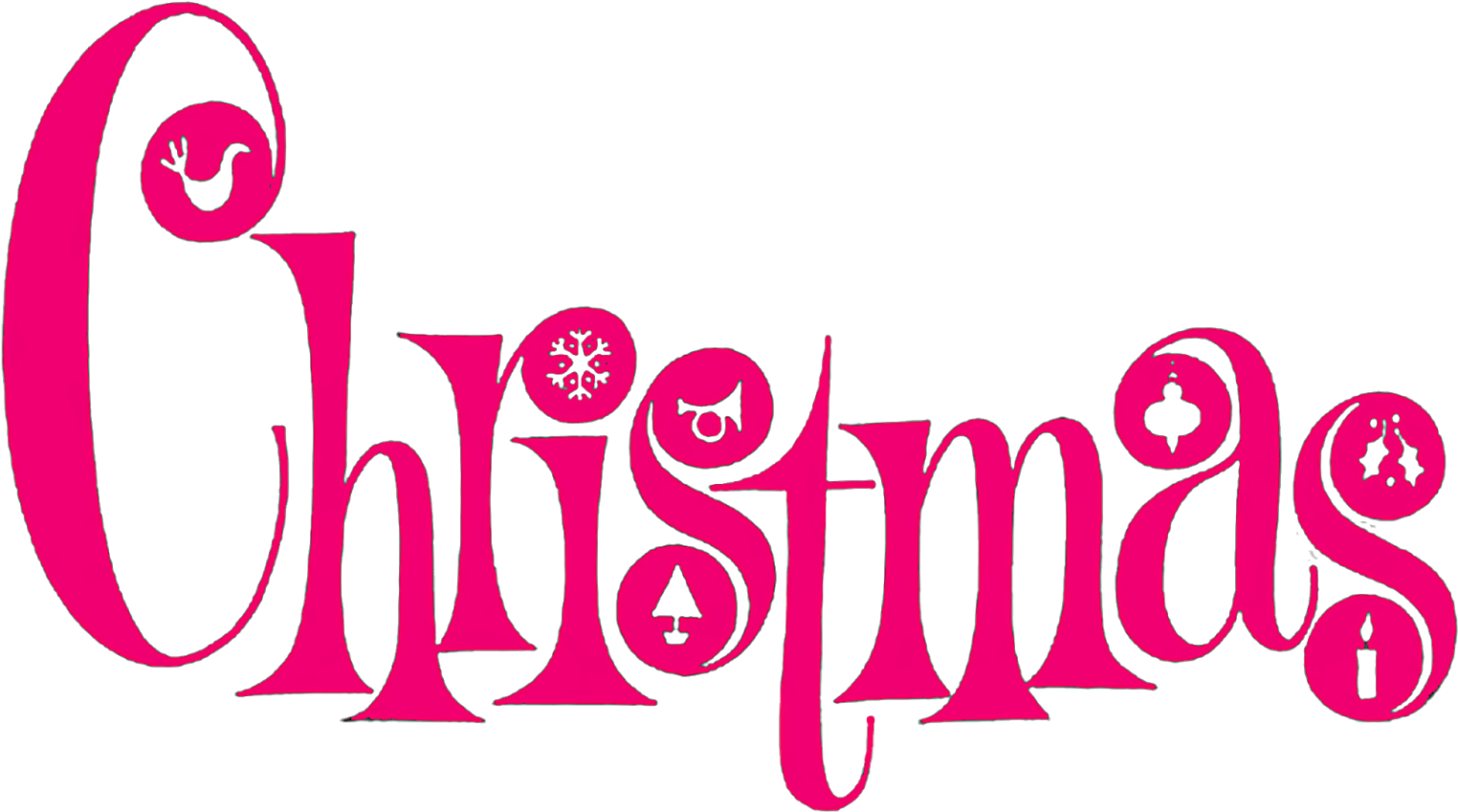 High Resolution Christmas Clipart - Merry Christmas Clip Art Pink (1600x881)