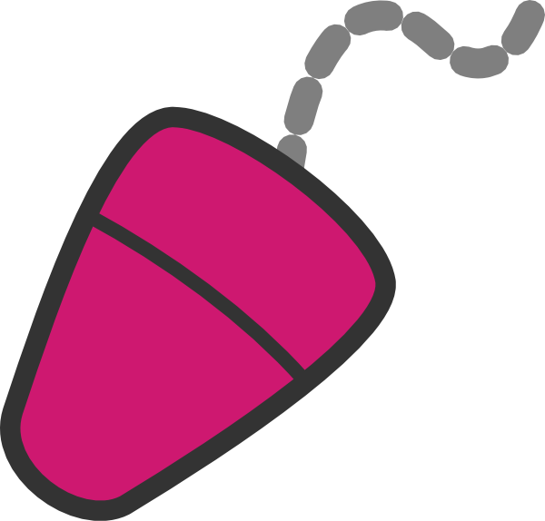 Pink Mouse Clip Art At Clker - Computer Mouse Clipart Pink (600x574)