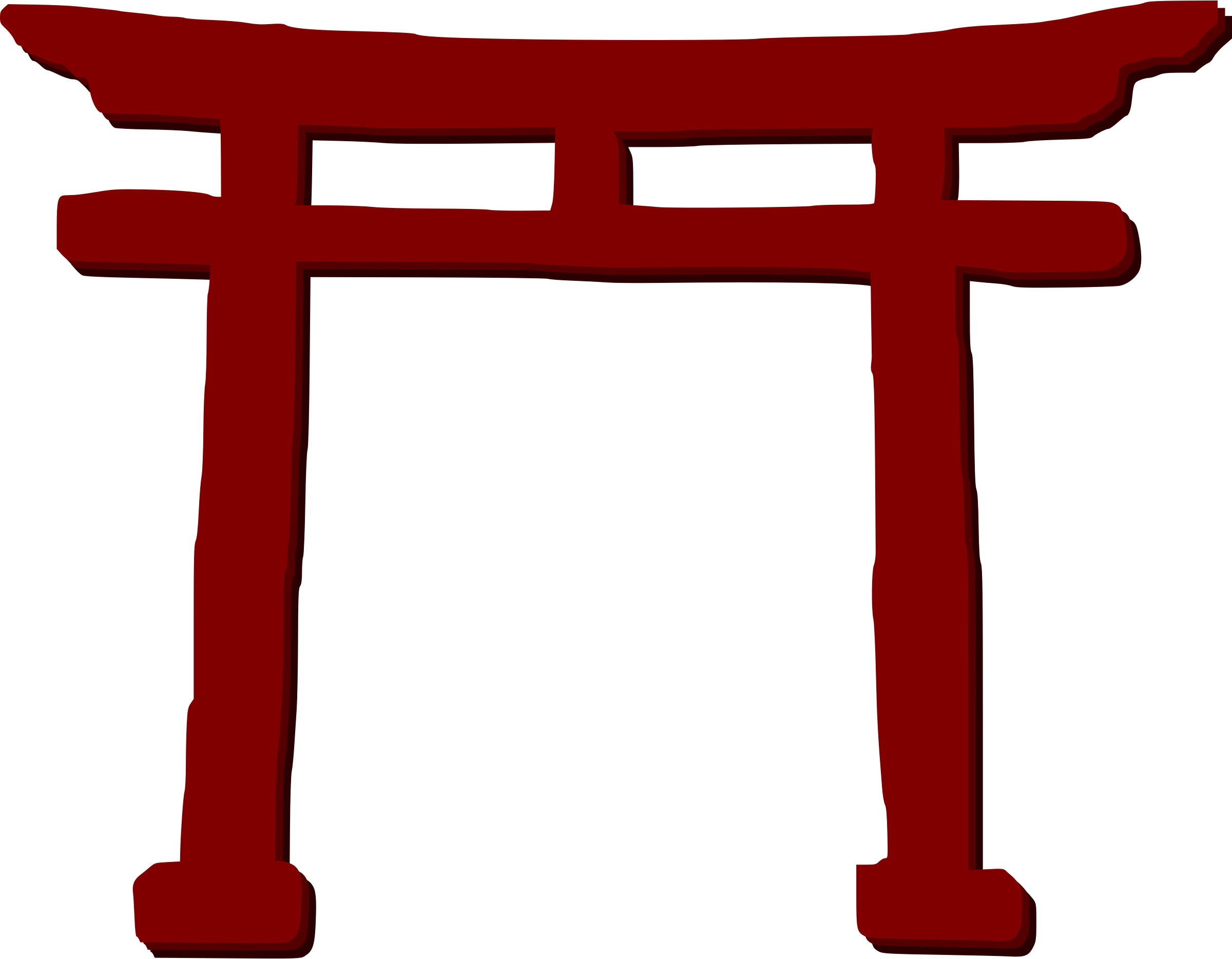 Big Image - Torii Gate Clipart (2400x1868)
