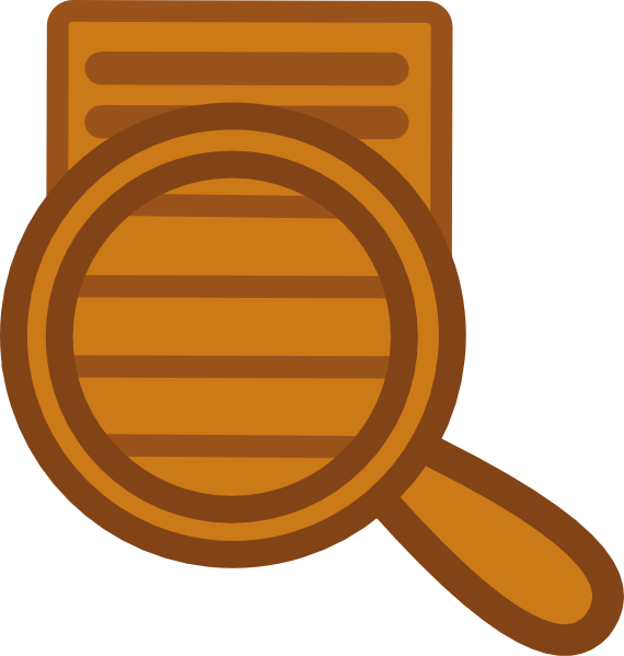 Orange Search Clip Art - Search And Seizure Symbol (570x599)