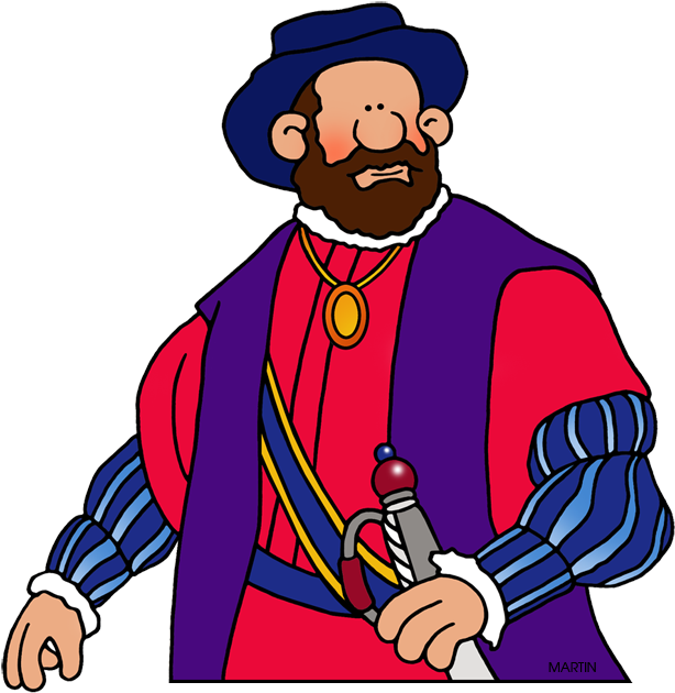Ferdinand Magellan - Spanish Explorers Clipart (643x648)