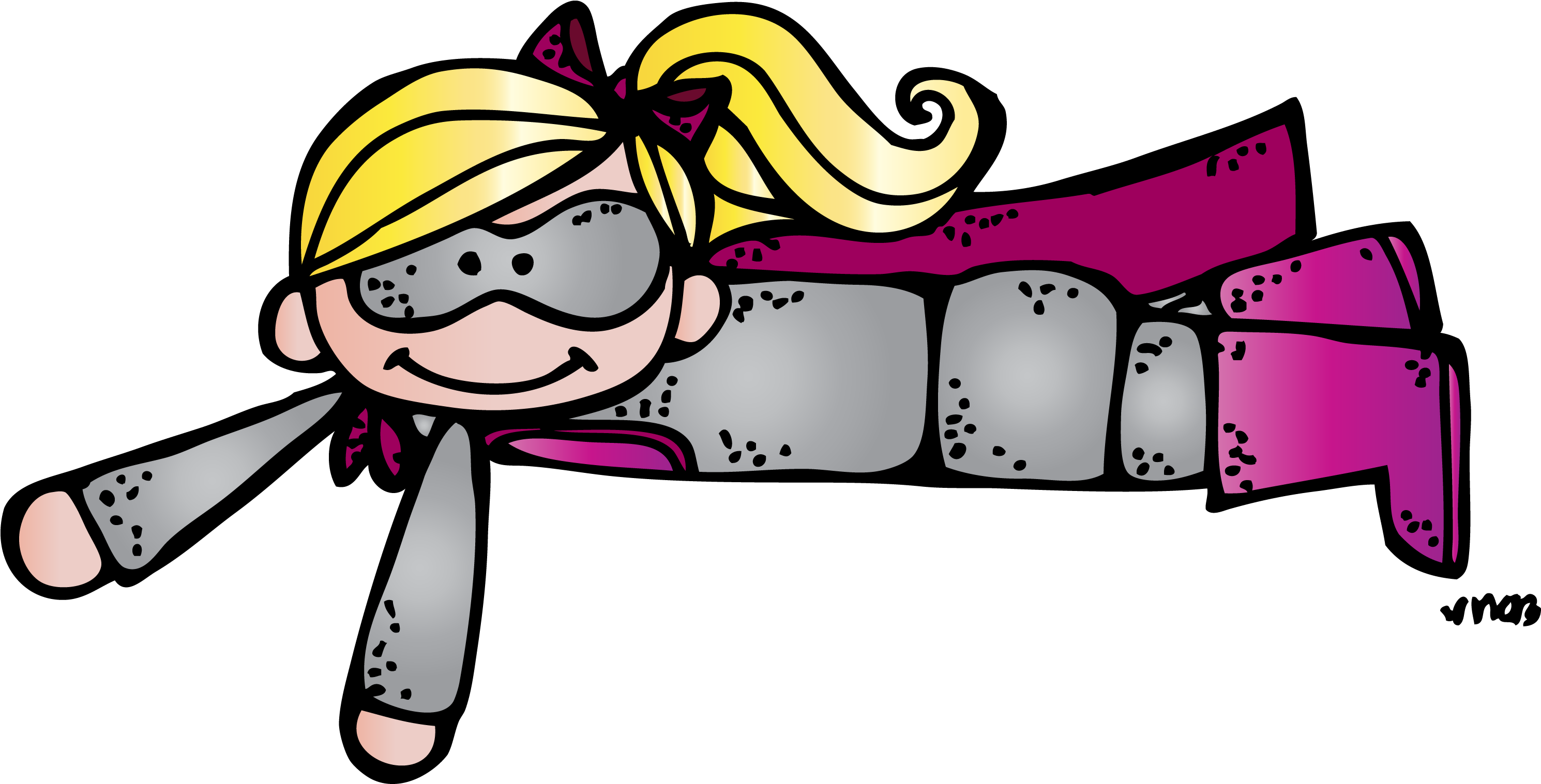 Super Girl Clipart Melonheadz - Melonheadz Superhéroes (3000x1553)