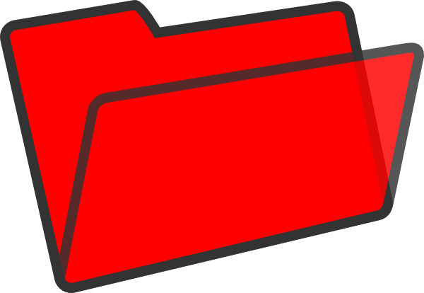 Red Folder Clip Art - File Folder Clip Art (600x414)