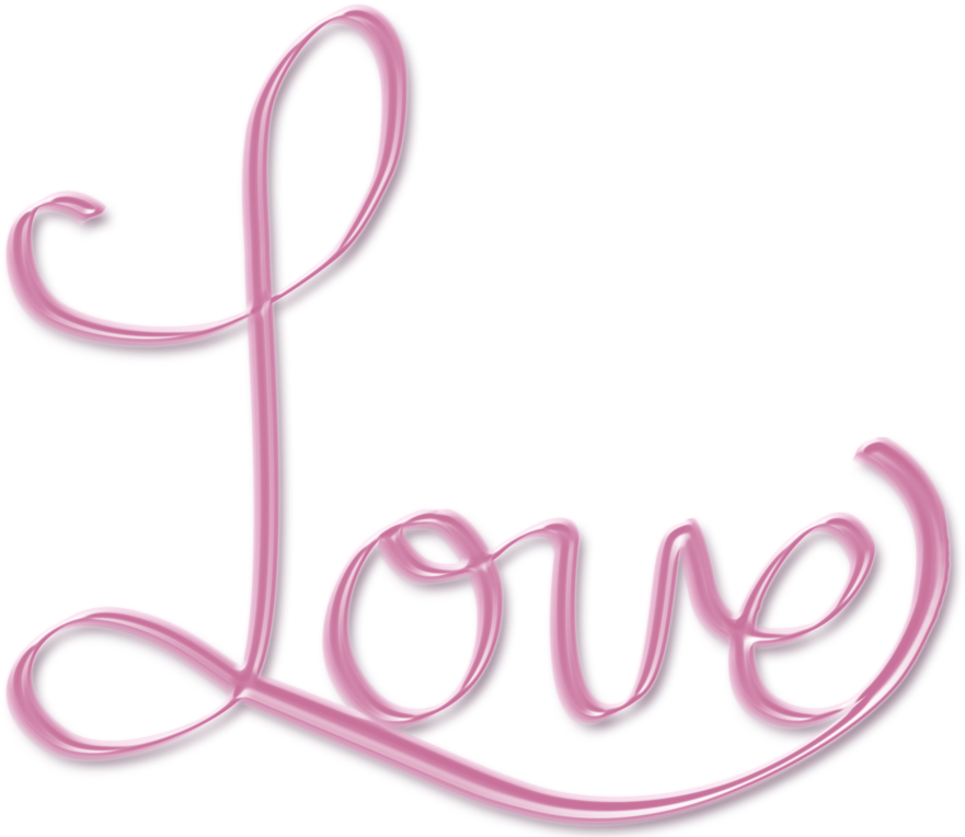Pink Love Png Word Art Text By Crysluvsjim - Love Text Pink (900x764)