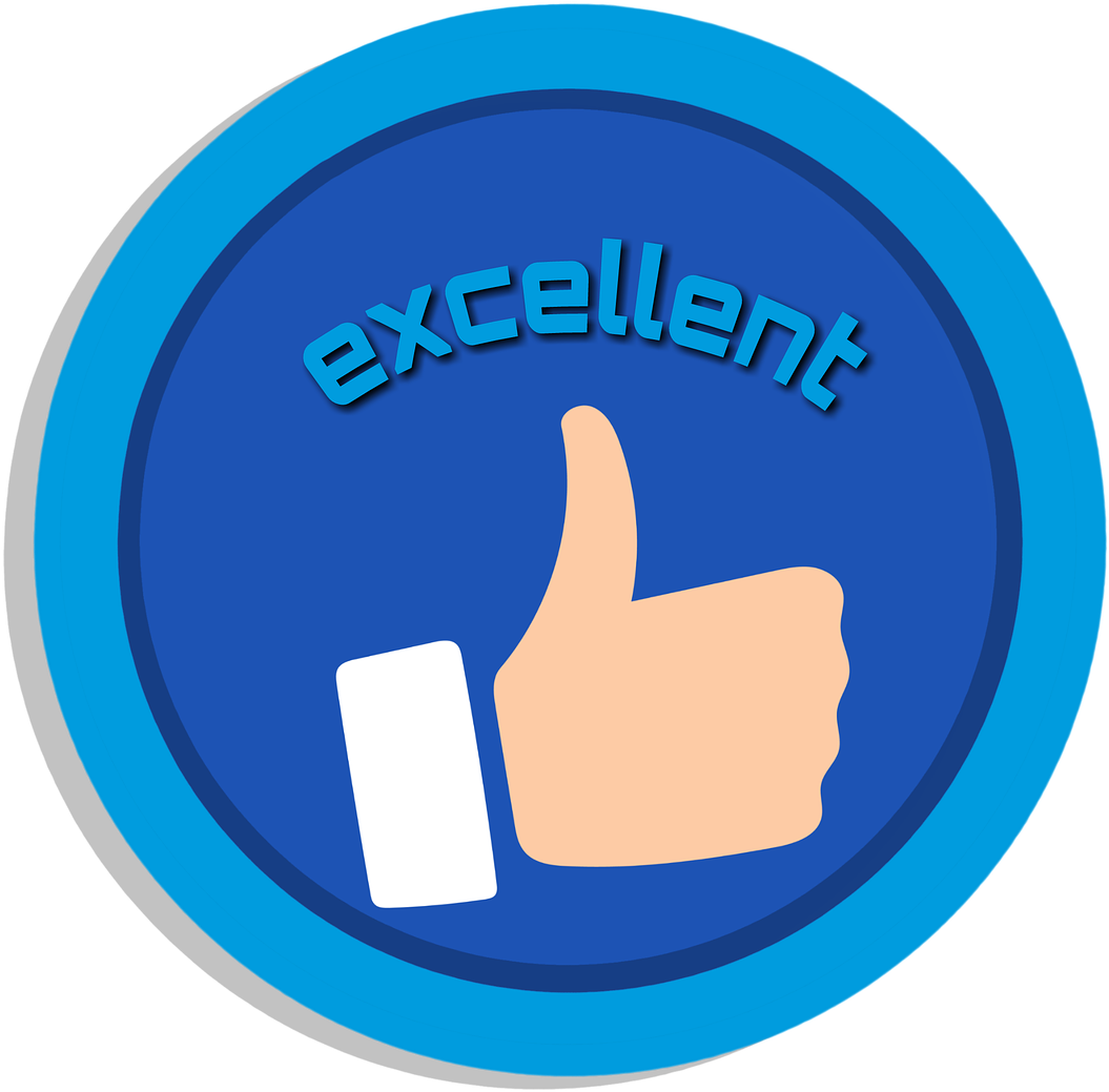 Like Motivation Word Excellent Blue Icon Clipart - Circle (1280x1280)