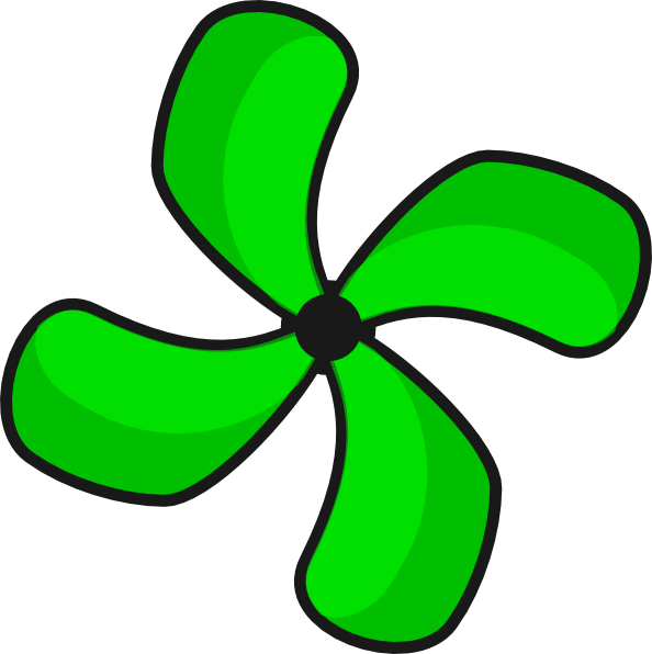 Green Fan 2 Clip Art At Vector Clip Art - Elesi Clipart (594x596)