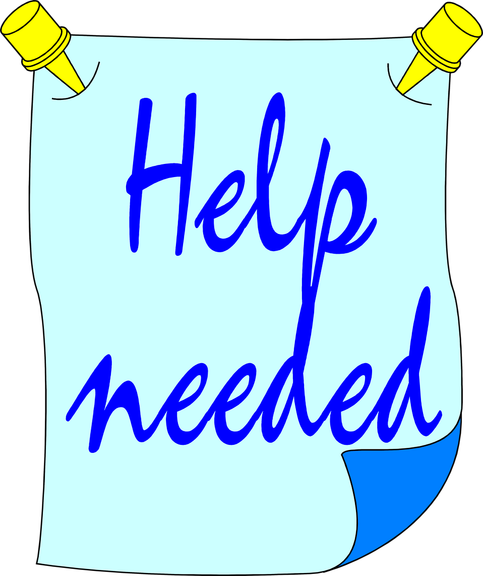 Help Wanted Clip Art Free - Free Clip Art Help Needed (958x1142)