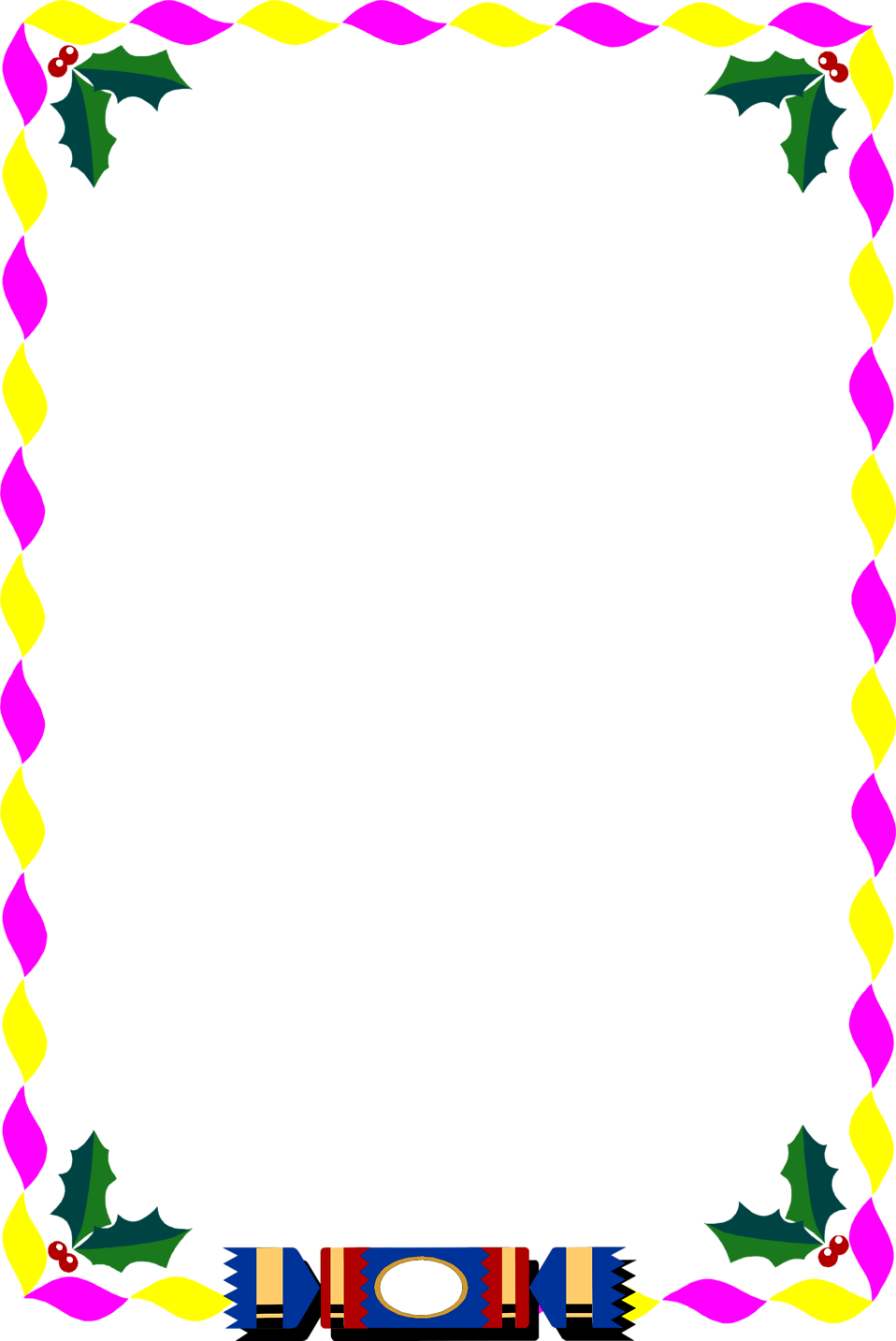 Christmas Clip Art Borders Free - Christmas Borders And Frames (958x1433)