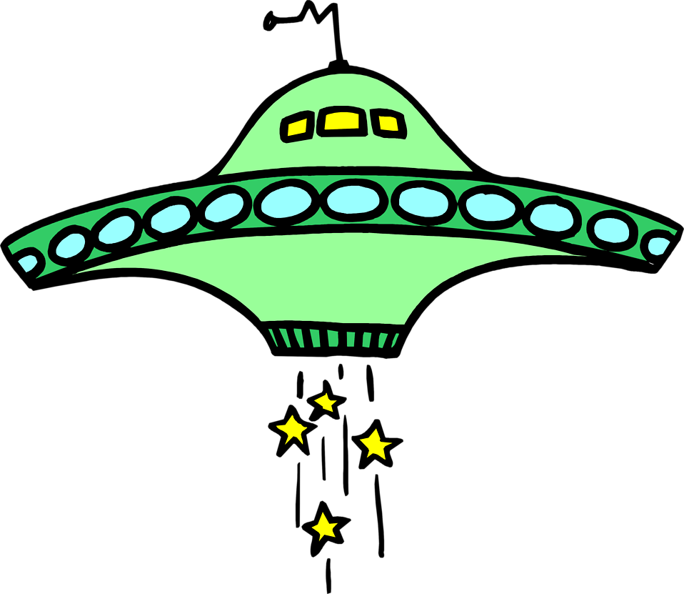 Spaceship Clipart Flying Saucer - Free Clipart Sci Fi (958x831)
