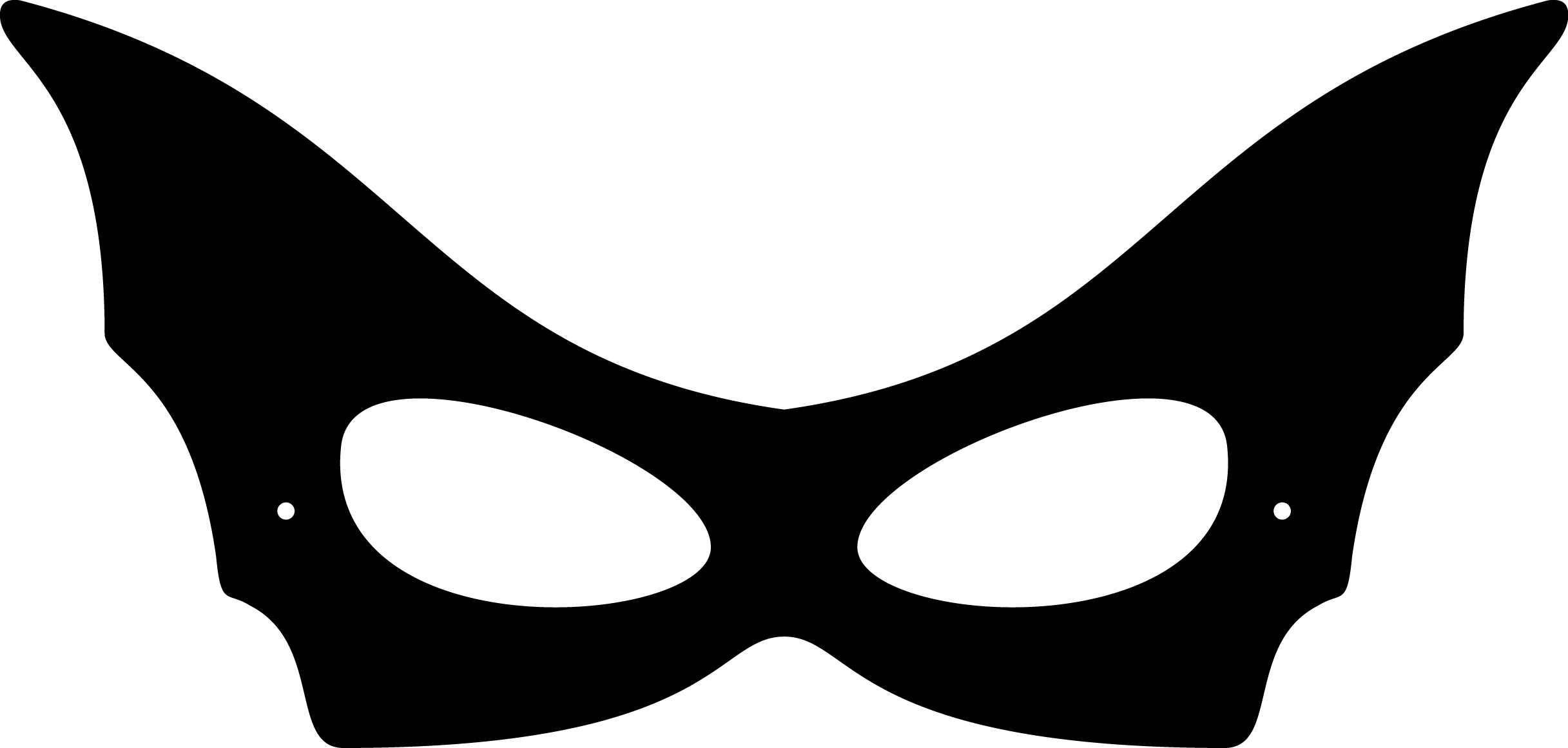 Diy Catwoman Mask Template Clublifeglobal Com Printable - 123 Clip Art (2433x1161)