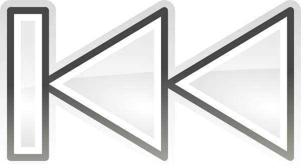 Media Skip Backward Clip Art At Clker - Rückwärts Symbol (600x335)