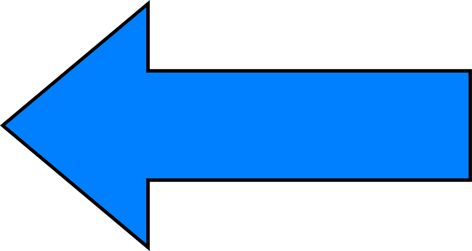 Arrows Blue - Blue Arrow Pointing Left (958x510)