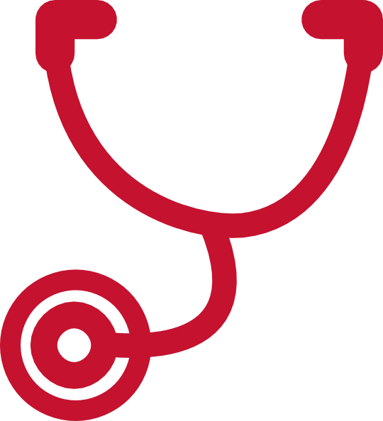 Red Stethoscope Clip Art - Red Stethoscope Clip Art (540x594)