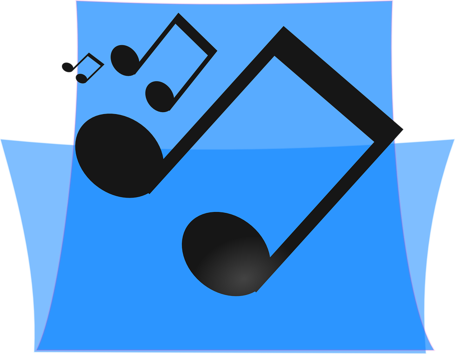 Music Blue Folder Multimedia Media Sound - Multimedia Music (926x720)