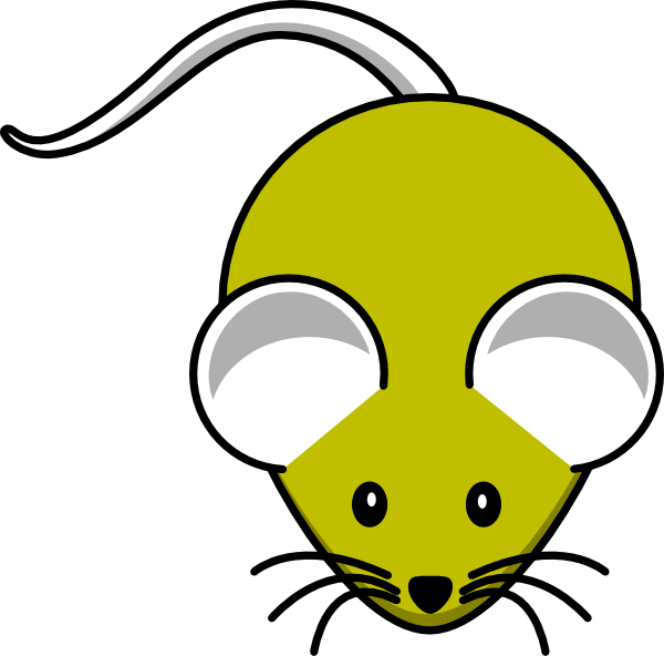 Gray Yellow Mouse Clip Art - Maus Clipart (600x592)