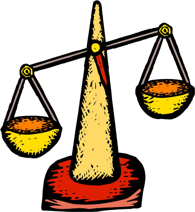 Weighing Scale Balans Social Media Clip Art - Improvised Weighing Scale Clipart (695x750)