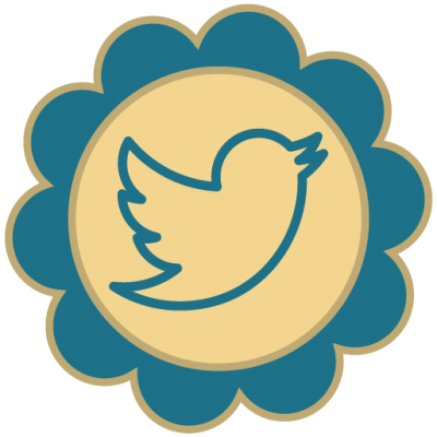 Twitter Retro Social Media Icons Png Png Images - Twitter Logo Png (400x400)