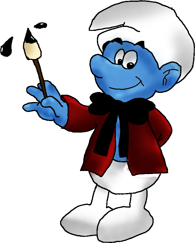 Painter Smurf By Kalila-chan On Clipart Library - Openclipart (720x981)