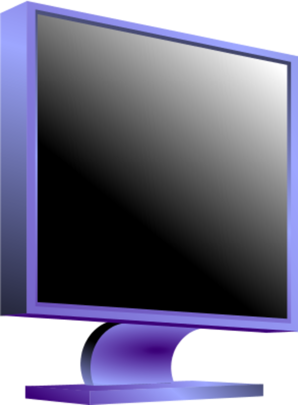 Computer Monitor Lcd Led Plasma Screen - Mor Monitör (600x815)