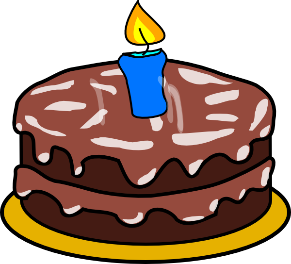 One 20clipart - Birthday Cake Clip Art (600x544)
