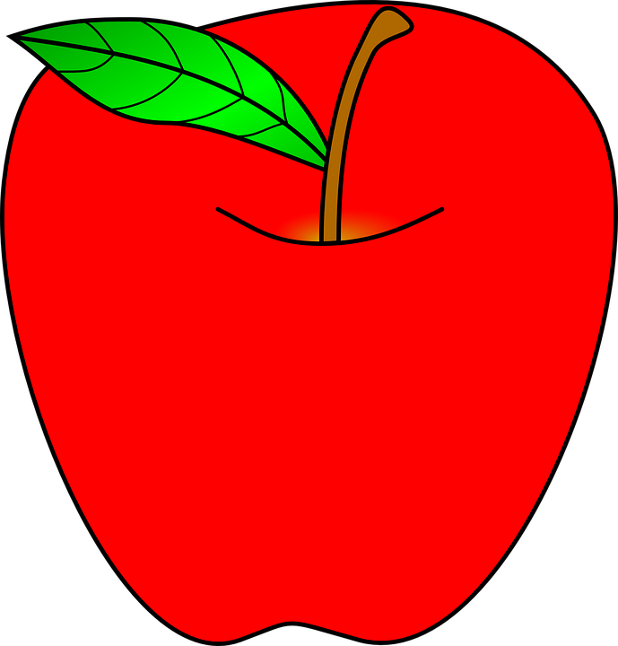 Apple Computer Clipart - Red Apple Clipart (689x720)