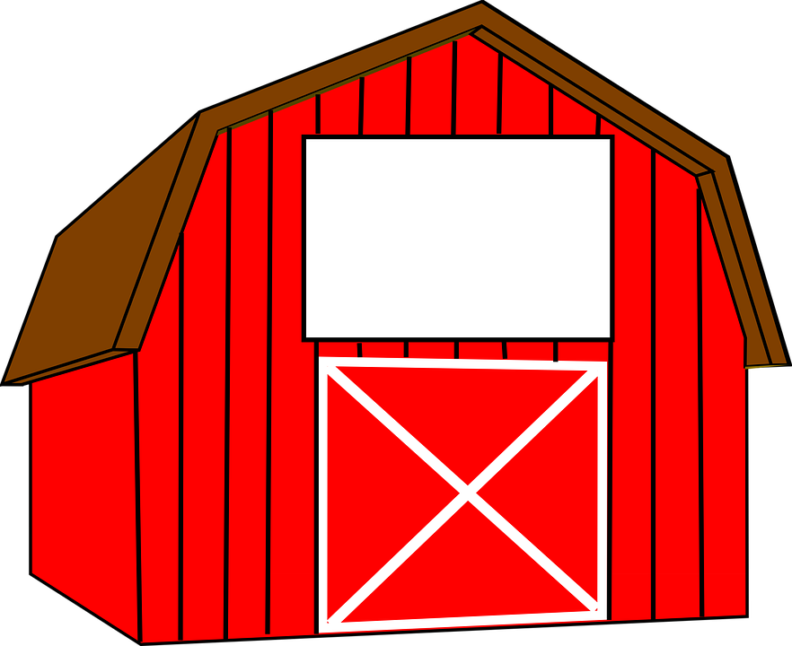 Red White Barn Clip Art - Clip Art Red Barn (882x720)