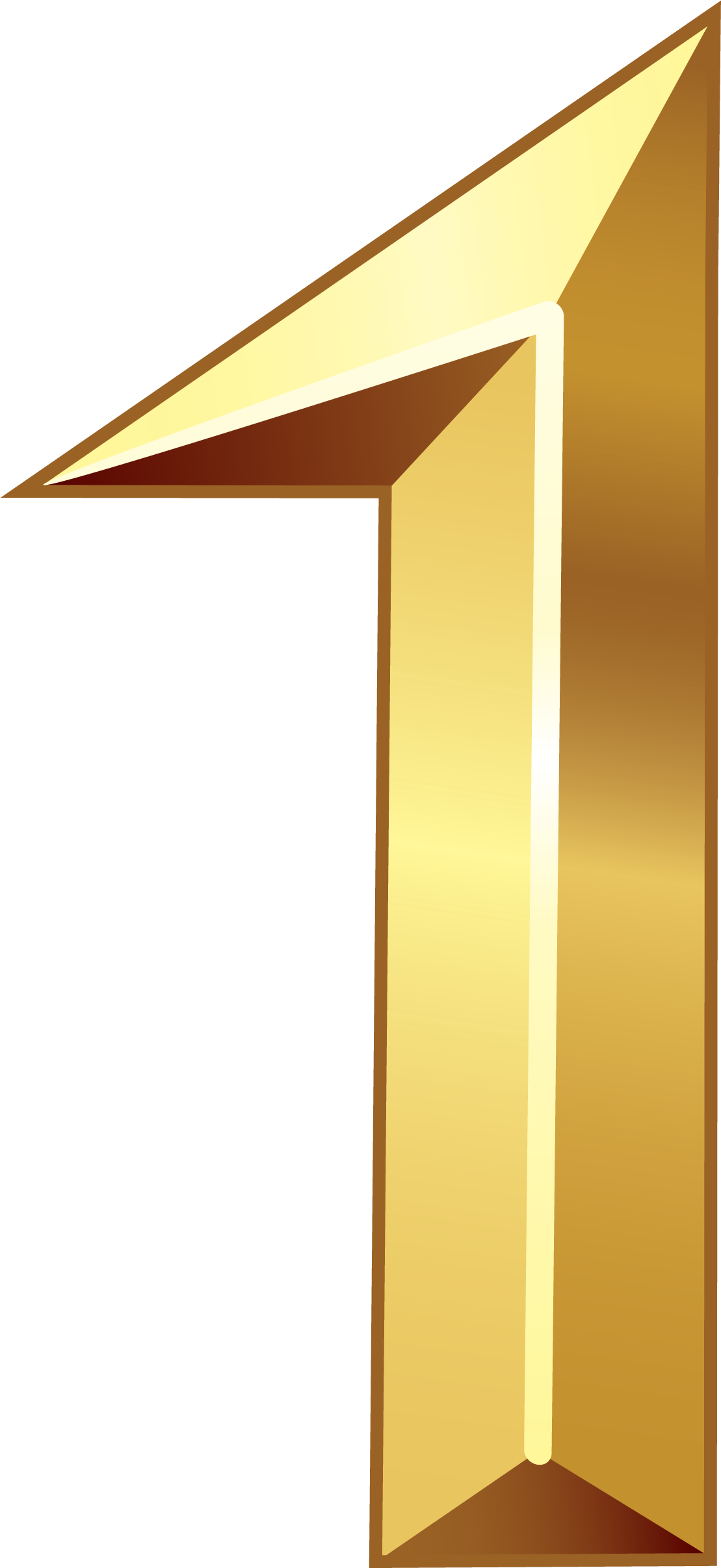 Creative Inspiration Number One Clipart Gold Png Image - Gold Number One Png (1572x2500)