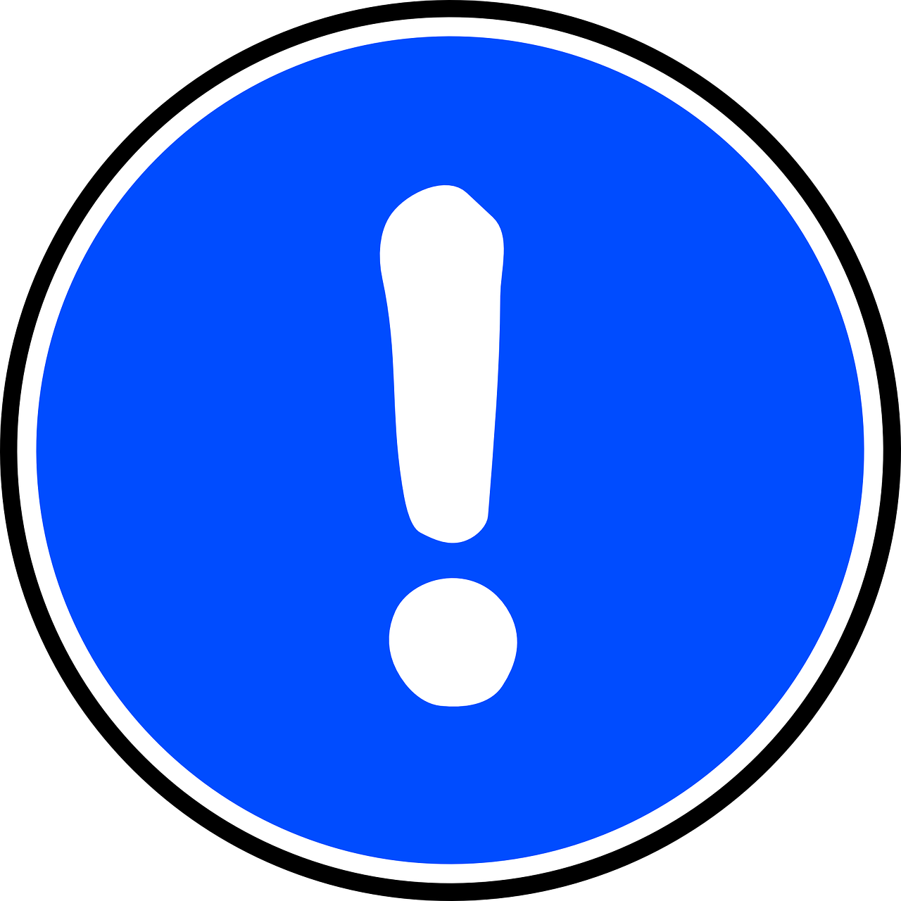Free Vector Obligation Generale Clip Art - Exclamation Mark (1280x1280)