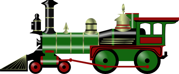 Free Vector Train Clip Art - Christmas Train Clip Art (600x251)