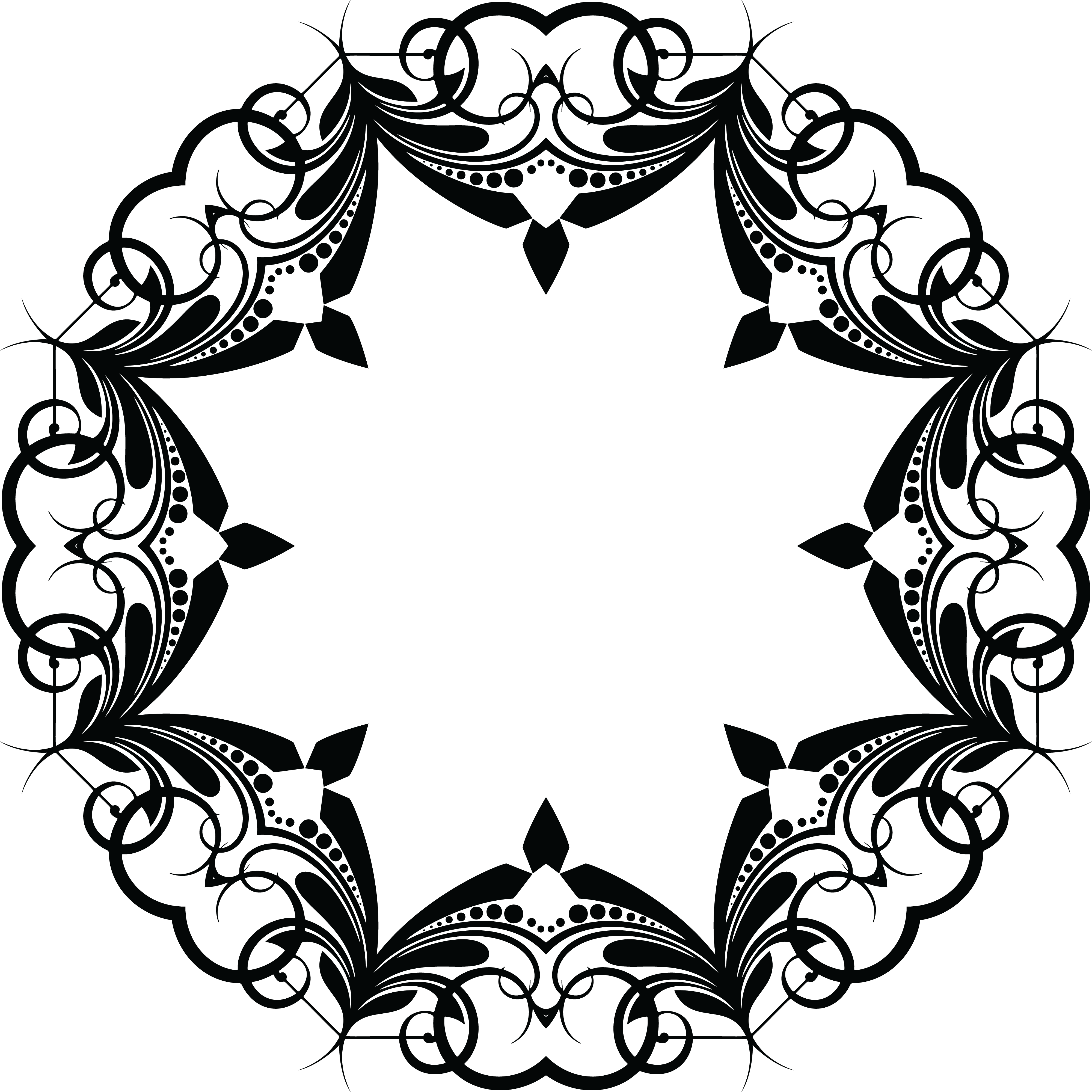 Free Clipart Of A Frame Design Element - Flourish (4000x4000)