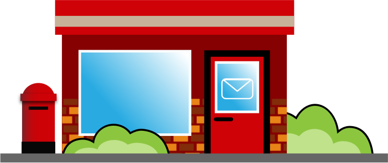 Clipart Post Office - Post Office Clipart (759x319)