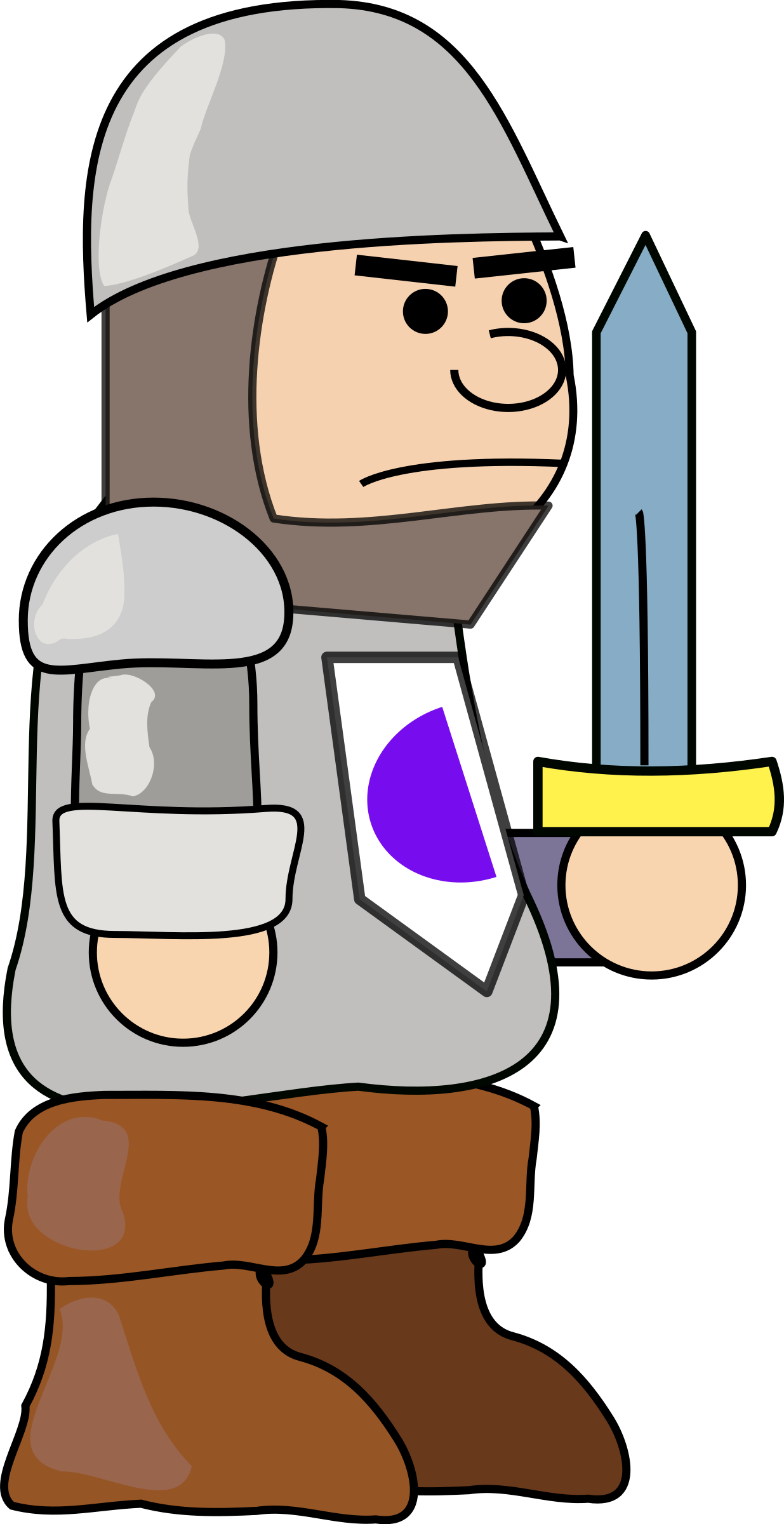 Big Image - Medieval Soldier Clipart (1235x2400)