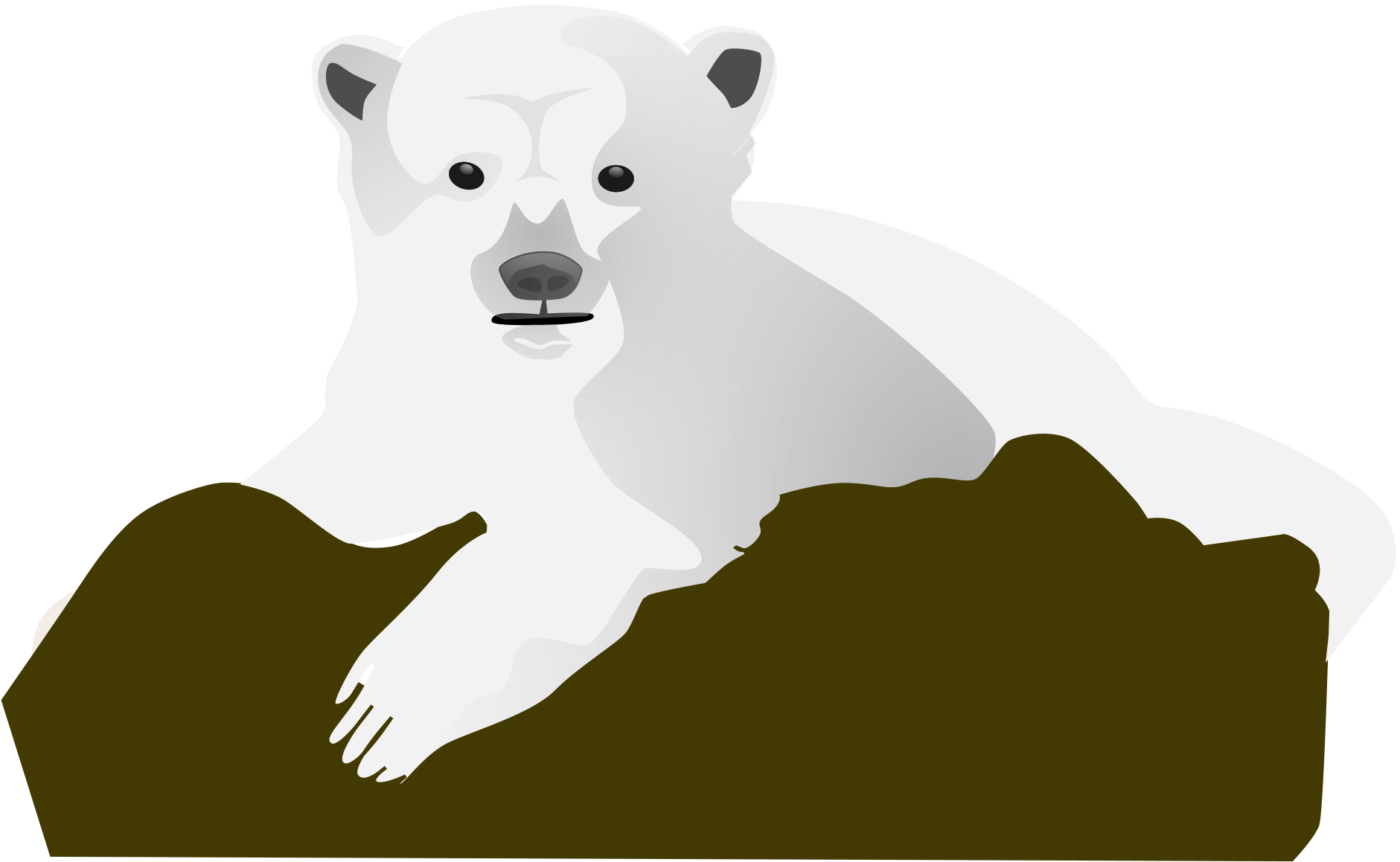 Open - Polar Bear Clip Art (2000x1500)