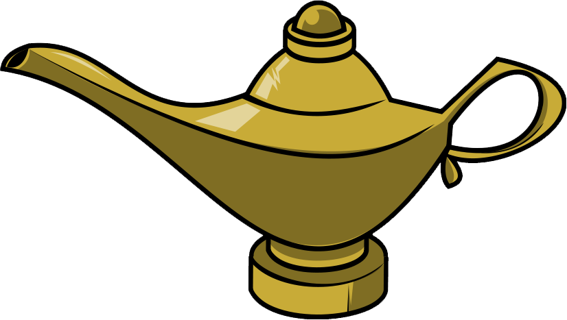 Free To Use Public Domain Genie Lamp Clip Art - Genie Bottle Clip Art (826x467)