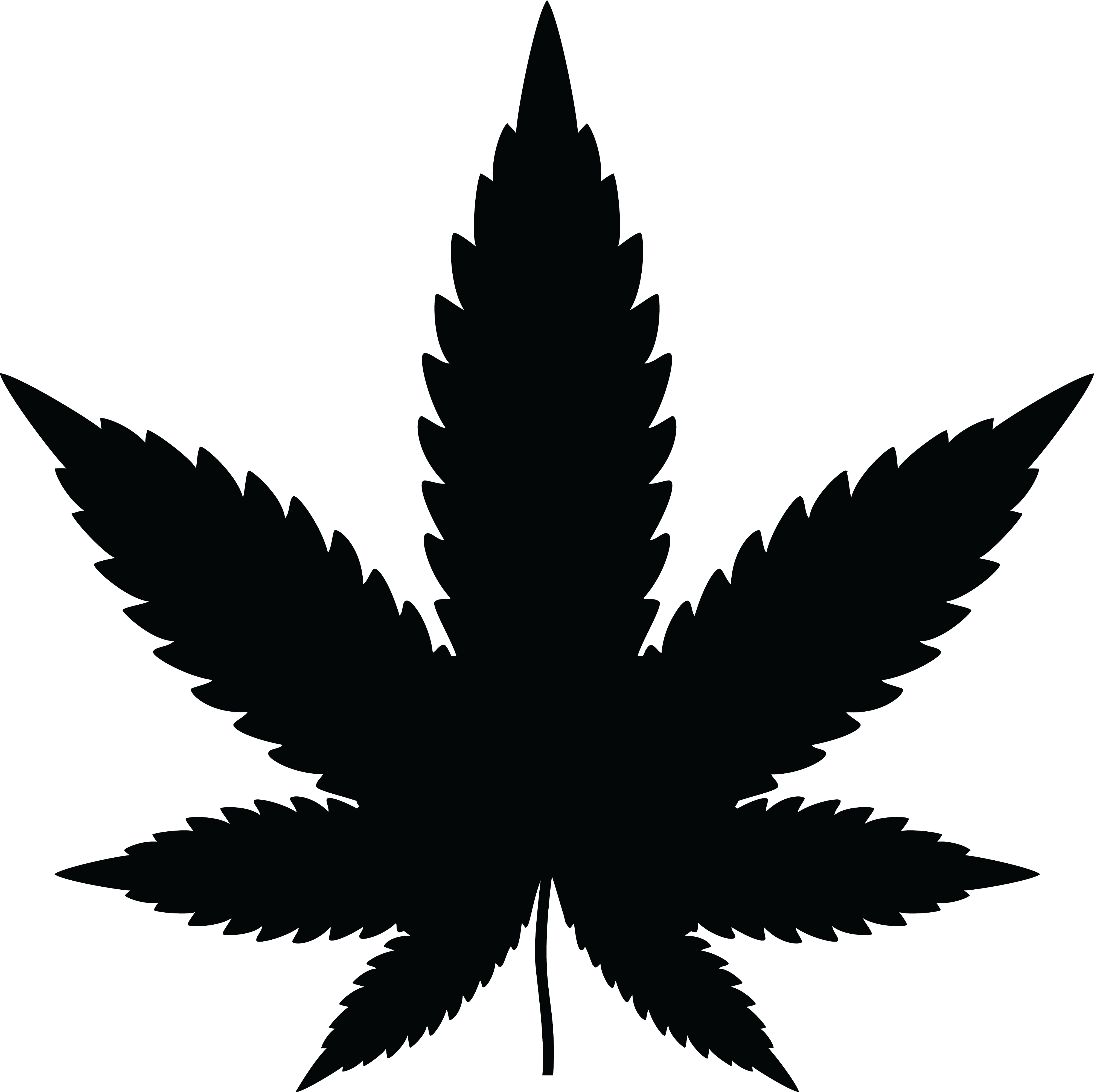 Info Marijuana Leaf Silhouette Clipart Free Downloads - Weed Leaf Silhouett...