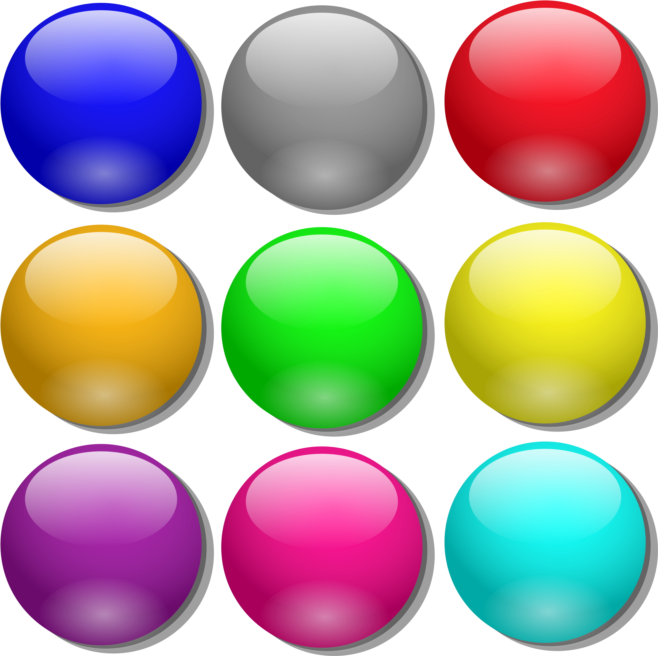 Big Image - Marbles Clip Art (2400x2400)