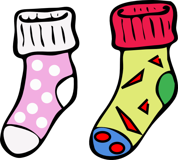 Socks2 Clip Art - Socks Clip Art (600x539)