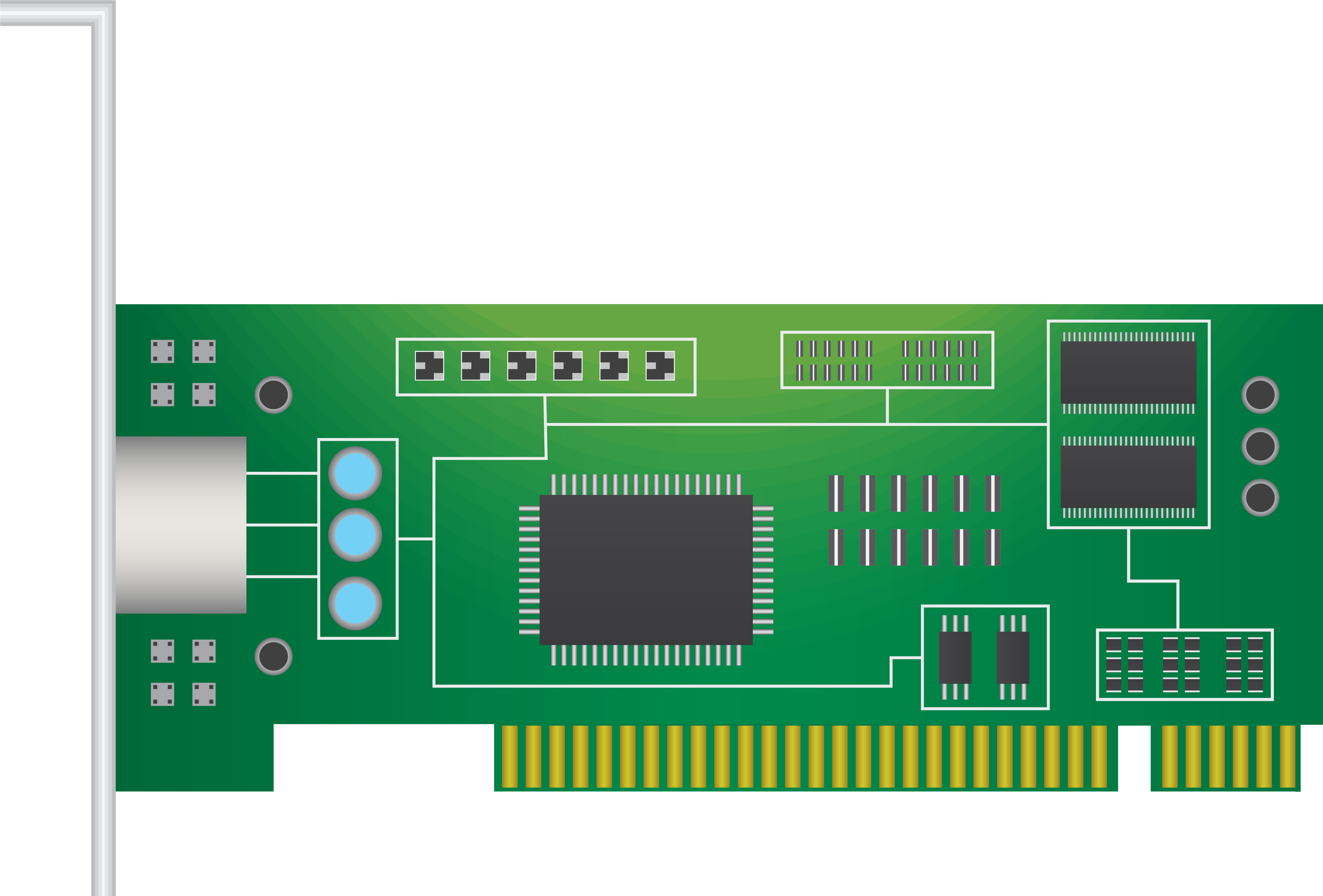 Computer Lan Card Png Clipart - Lan Card Computer Png (6350x4300)