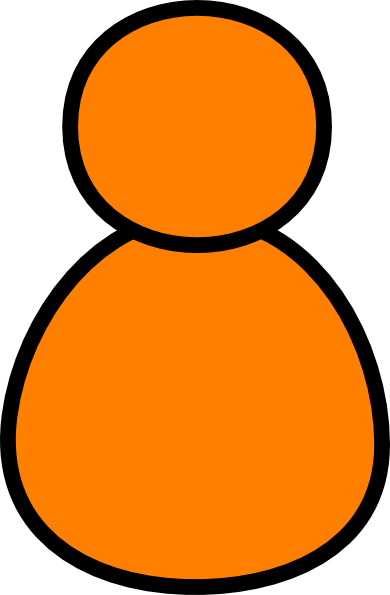 Orange User Clip Art At Clker - Clipart System User (390x595)